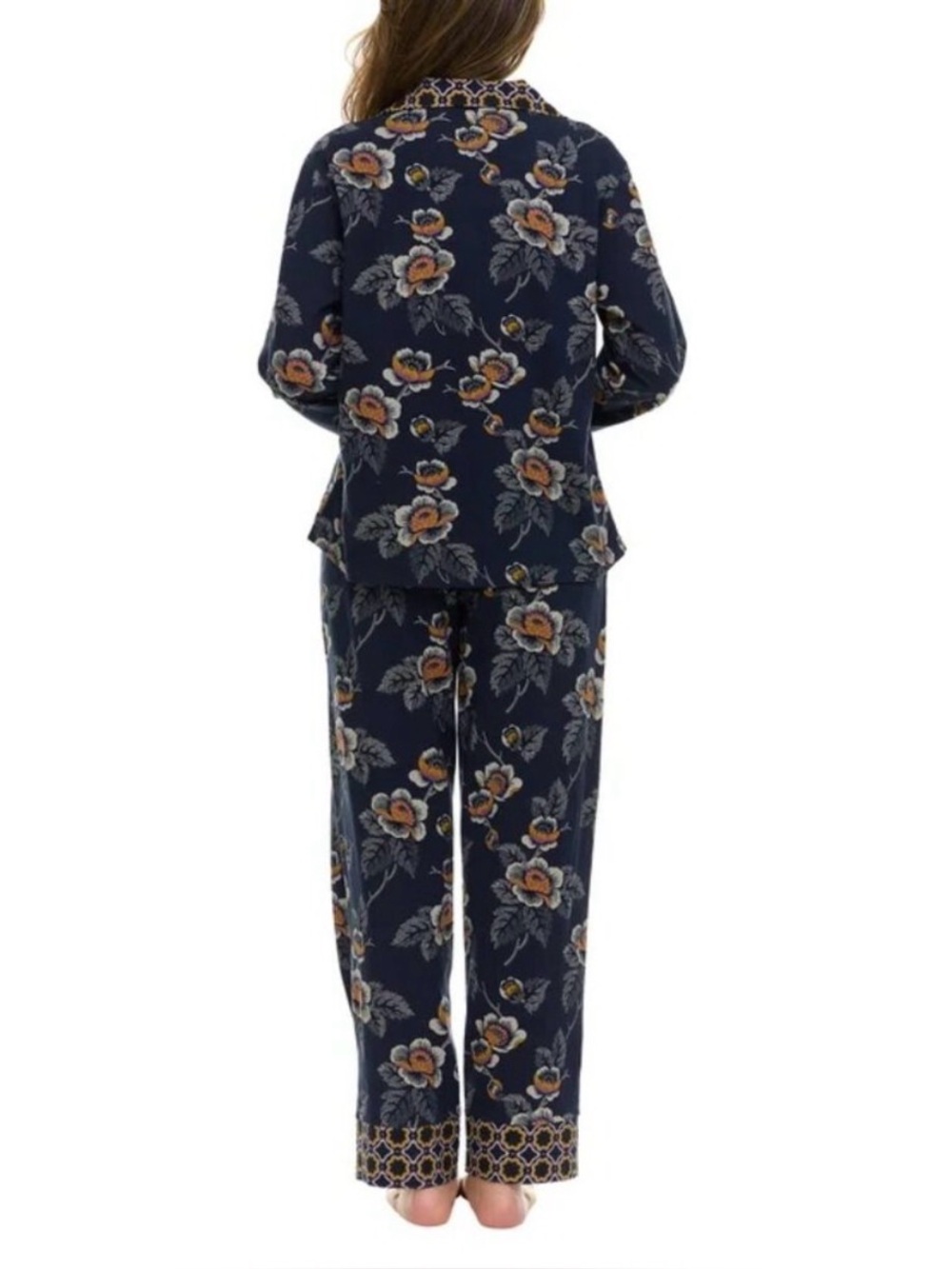 Vera Bradley Womens 2-Piece Pajama Set XXL 2XL Cotton Long Sleeve Paisley Blue - Picture 3 of 16